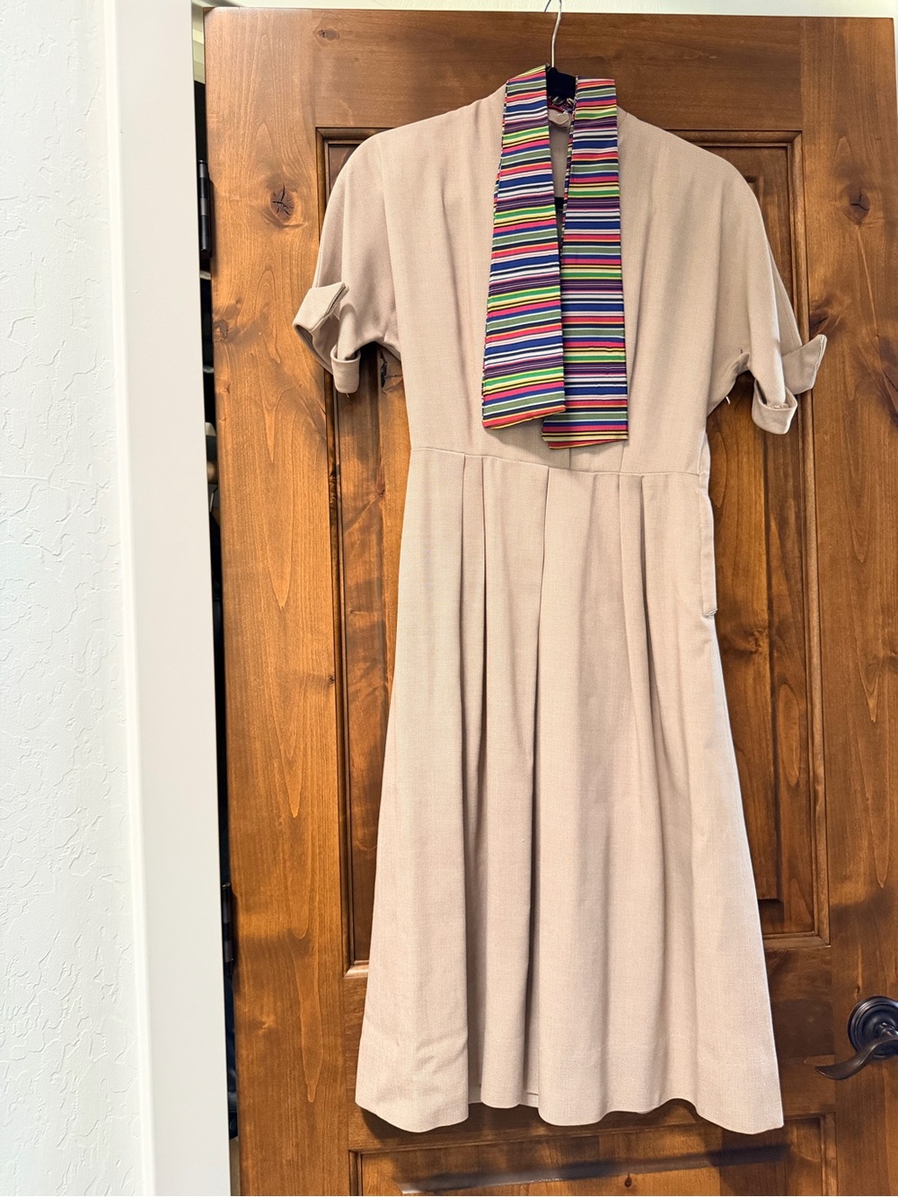 Vintage 40’s Women’s Cream Short-Sleeve Pleated - Megan (movie) inspired costume